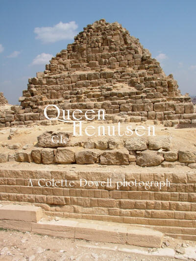 Image of Queen Henutsen pyramid photograph by Colette Dowell on Giza Plateau 