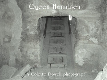 Image of Queen Henutsen pyramid photograph by Colette Dowell interior first room entrance