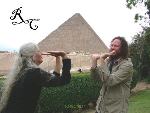 Robert Schoch and Colette Dowell in front of the GP in Egpyt 