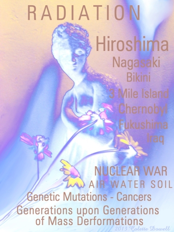 Fukushima Radiation Radioactive mutated plant flower baby Fukushima Nuclear Radiation Atomic Hiroshima Nagasaki Colette Dowell Graphic