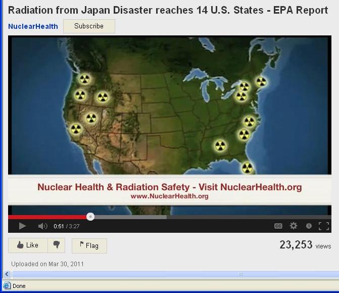 Fukushima Map of radiation plume from Fukushima plume hitting United States in March of 2011